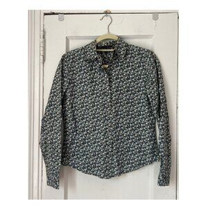 Ann Klein Tops New York Women's Blouse Size 2 Long Sleeves Multicolor Button Up